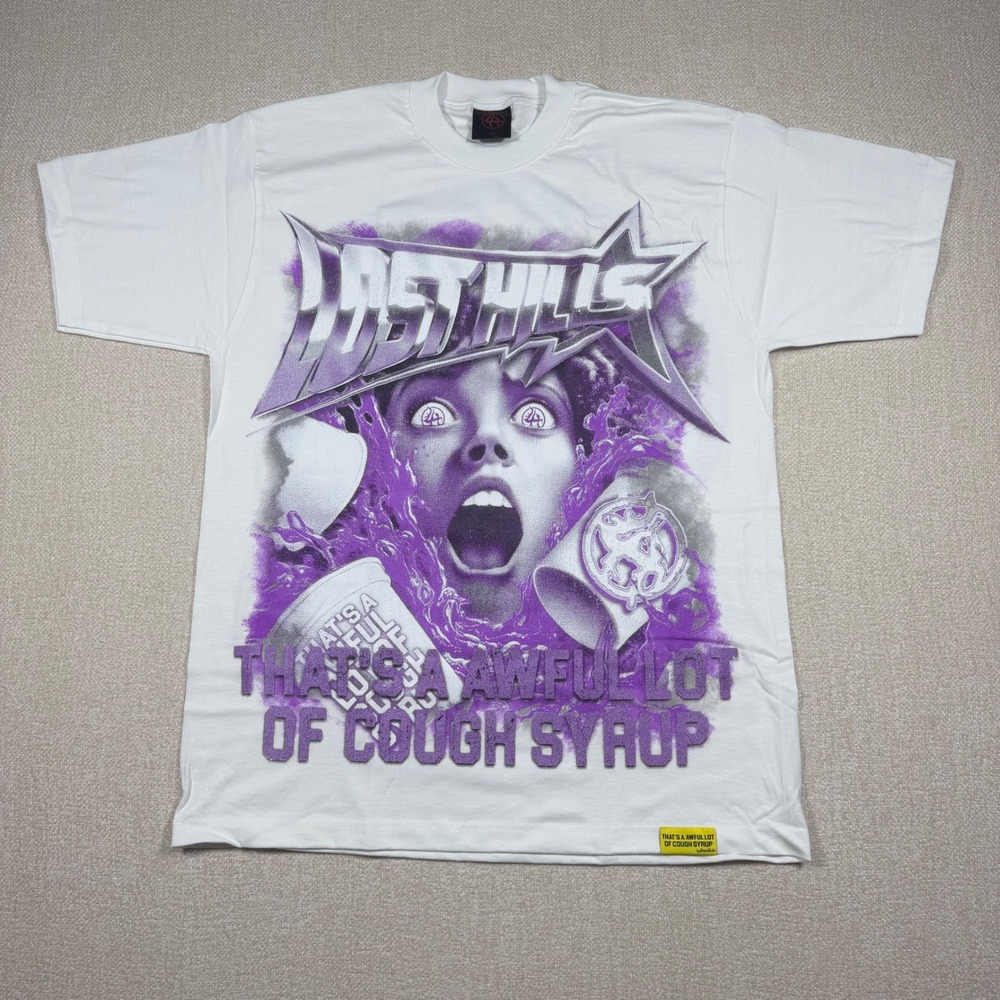 Lost Hills x Thats A Awful Lot Of Cough Syrup Desto Dubb White Graphic T-Shirt L